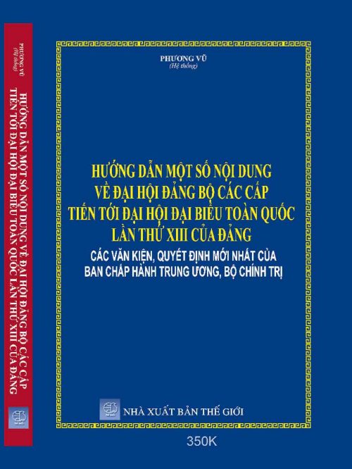 HƯỚNG DẪN MỘT SỐ NỘI DUNG VỀ ĐẠI HỘI ĐẢNG BỘ CÁC CẤP TIẾN TỚI ĐẠI HỘI ĐẠI BIỂU TOÀN QUỐC LẦN THỨ XIII CỦA ĐẢNG CÁC VĂN KIỆN, QUYẾT ĐỊNH MỚI NHẤT CỦA BAN CHẤP HÀNH TRUNG ƯƠNG, BỘ CHÍNH TRỊ