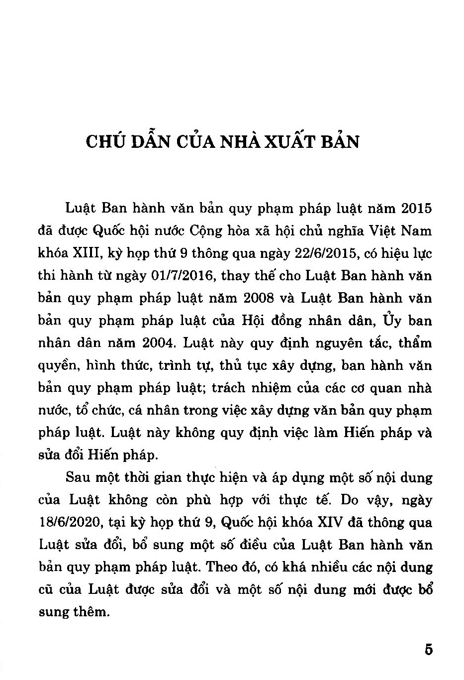 Luật Ban hành văn bản quy phạm pháp luật hiện hành (Sửa đổi bổ sung 2020)