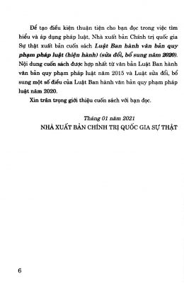 Luật Ban hành văn bản quy phạm pháp luật hiện hành (Sửa đổi bổ sung 2020)